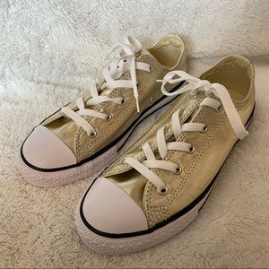 Gold Low Top Converse